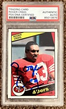 ROGER CRAIG Signed 1984 Topps Rookie Card San Francisco 49ers Legend PSA Rare