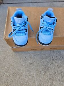 Nike Air Jordan 4 IV Retro TD University Blue BQ7670-400 Toddlers Size 7C EUC!