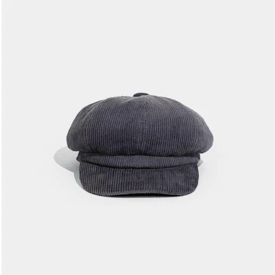 Mujeres Pana Newsboy Sombrero Hombres Boina Paperboy Taxbie Gorra Panadero Niño Moda Sombrero Foto 1 de 4