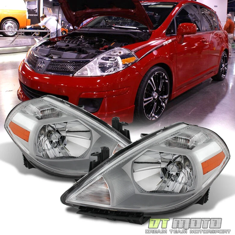 For 2007-2012 Versa Replacement Headlights Replacement 07-12 Headlamp Left+Right - Image 1 of 4