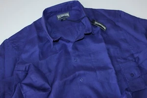 Vilebrequin Caroubis Linen Shirt LS Purple Outremer New Euro Fit XXX-Large XXXL - Picture 1 of 5