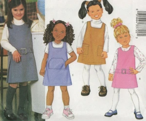 Butterick 3216 A-line Jumper Dress w Neck and Pocket Variations Pattern 6-8 - Picture 1 of 6