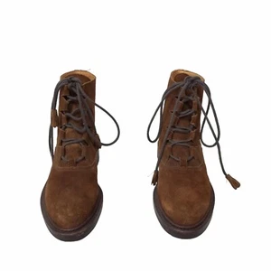 Botas de campo polo vintage Ralph Lauren marrón gamuza años 90 9B - Imagen 1 de 16