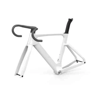 Disc Brake Road Bike Frame Carbon Fiber Bicylce Frameset With Bicycle Handlebar  - Picture 1 of 24