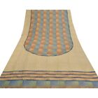 Sanskriti Vintage Sarees 100% Pure Crepe Silk Printed Sari Craft Fabric 