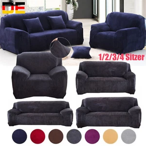 1/2/3/4 Sitzer Stretch Sofabezug Sofa Überzug Ecksofa Abdeckung Couch Sofahusse - Bild 1 von 88