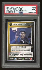 Star Trek CCG Sherlock Holmes PSA Mint 9 Holodeck Adventures 2001 Decipher 695 - Picture 1 of 2