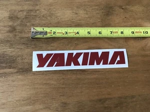 Yakima Red Logo Sticker/ Decal Roof Rack Bike Ski Skiing Kayak Approx 8” - Picture 1 of 1