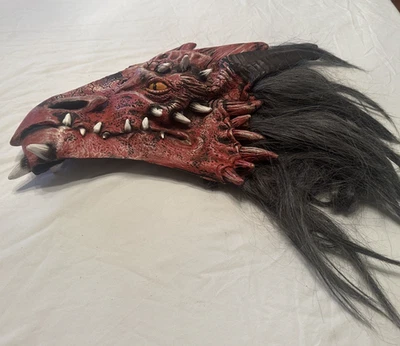 Hyde and Eek Boutique Adulto Dragón Máscara Halloween Disfraz Tocado Rojo  Foto 1 de 4