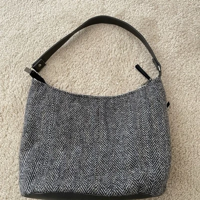 One Shoulder Herringbone Tweed Wool Purse - Image 1 of 4
