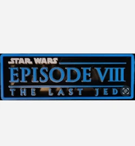 Decorative Star Wars VIII The Last Jedi logo Sign Display Cinema s17.5cm L 22cm - Picture 1 of 2