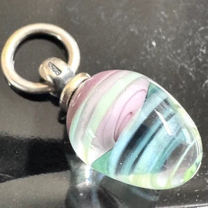 TROLLBEADS Sterling Silver turquoise Twirl Tassel pendant TAGBE-00061 - Picture 1 of 7