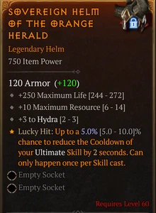 💥DIABLO 4💥SEASON 10💥Helm💥+3 Hydra + Life + Maximum Resource + Orange Herald - Bild 1 von 1