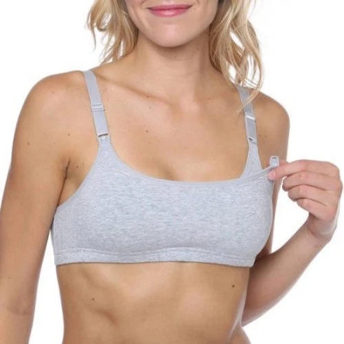 Sujetador de lactancia Nurture by Lamaze Maternidad Libre de Alambres Copa Suave Cómodo Gris Talla S Foto 1 de 1
