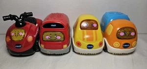 Vtech Talking Toy Cars Light up Racers Fun Bundle Quad Bike Bus Car Sounds Lot - Picture 1 of 11