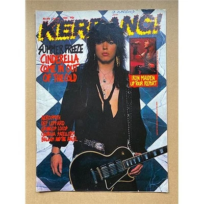 CINDERELLA KERRANG NO.196 MAGAZINE JULY 16 1988 - TOM KEIFER COVER WITH MORE INS - Image 1 of 2