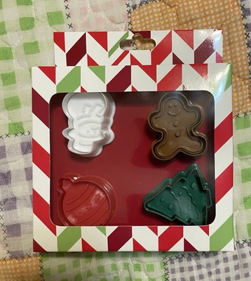 NUEVO Juego de Cortador de Galletas Martha Stewart Collection Holiday Collection 4 Piezas 2" Foto 1 de 3