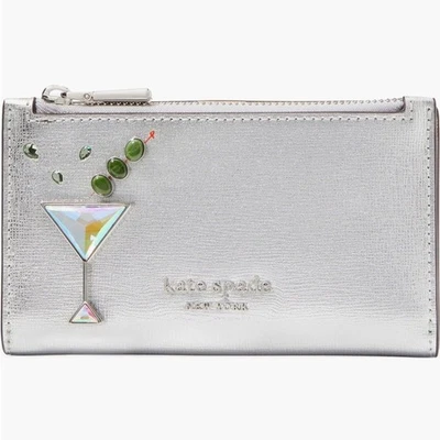 Новый с Ярлыками Kate Spade встряхнуть не перемешивается украшенный металлический тонкий складного бумажника - Изображение 1 из 4