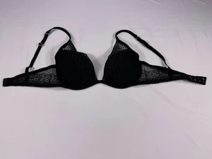 ✅Victoria's Secret Bra ✅ 32D ✅Black ✅Incredible By Victoria ✅Plunge ✅Lace - Picture 1 of 8
