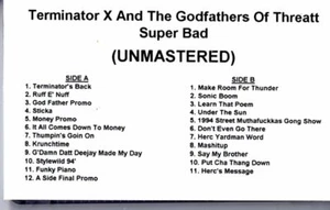 Terminator X & Godfather Threatt Super Bad PROMO ADVANCE Cassette Tape Hiphop - Imagen 1 de 2