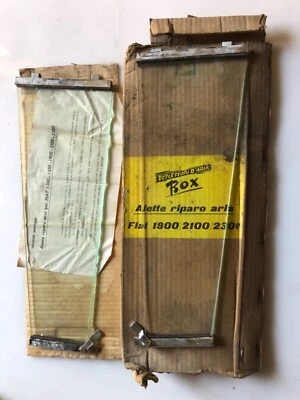 FIAT 1800 2100 2300 COPPIA ALETTE RIPARO ARIA AIR SHELTER FINS OLD STOCK Foto 1 de 3