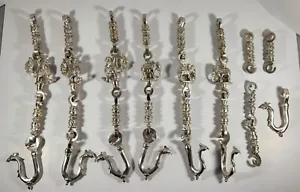 LOT 6 METAL SWING CHAIN HOOKS WITH ELEPHANT & BIRD DESIGN HOME DECOR EXTRA PARTS - Picture 1 of 14
