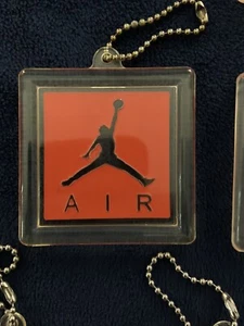 Vintage Authentic Nike Air Jordan Jumpman Shoe Hang Tag Keychain Jordan III IV - Picture 1 of 9