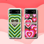 Ultra thin Love Heart Mirror folding Case cover For Samsung Galaxy Z Flip 3 4 5G