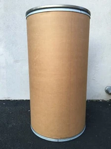 Fiber Barrel Drum 44" high x 23" diameter 77 Gallons with Locking Lid - Picture 1 of 13
