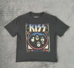 Kiss Shirt Tour '74 Girls Black Retro Short Sleeve Youth Small - Picture 1 of 8