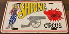 Rodeo Clown Shrine 2000 Circus Cannon Booster License Plate Vintage Quail Dobbs