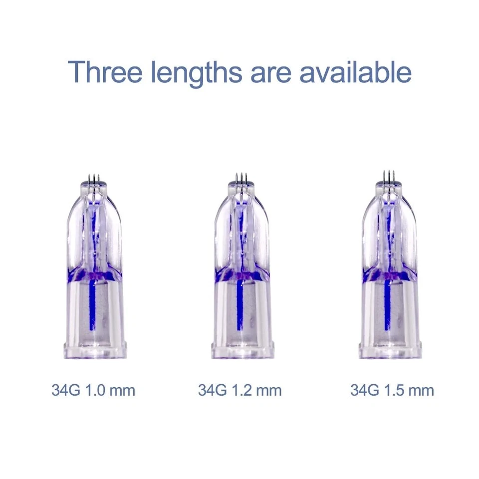 Nanosoft 34G 1.2mm 1.5mm Relleno Mano Tres Agujas para Anti Envejecimiento Alrededor de los Ojos Foto 1 de 4