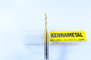 NEW 1.524 MM KENNAMETAL K-210AX KC7325 SOLID CARBIDE DRILL WITH COOLANT HOLES - Picture 1 of 5
