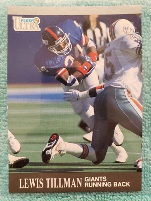 1991 FLEER ULTRA LEWIS TILLMAN #225 NEW YORK GIANTS - Image 1 of 4
