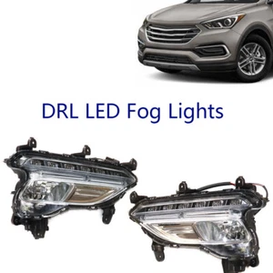 For 2017-2018 Hyundai Santa Fe Sport LED DRL Fog Light Fog Lamps Left+Right Pair - Bild 1 von 16