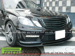 MERCEDES BENZ W212 E63 AMG CARBON FIBER FRONT LIP SPOILER B STYLE - Picture 1 of 2