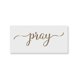 Pray Stencil - Durable & Reusable Mylar Stencils - Imagen 1 de 5