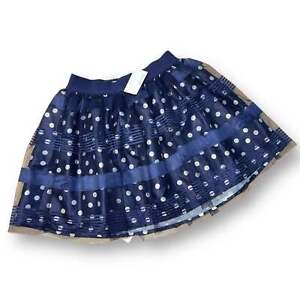 NEW! Girls Children's Place Size 7/8 Navy Polka Dot Tulle Skirt