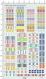 Detail Up 1/700 WWII All National FLAGS Military PENNANTS Navy Model Kit Decal - Picture 1 of 1