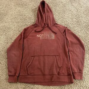 The North Face Hoodie Womens XL Maroon Cotton Pullover Hiking Ladies READ
