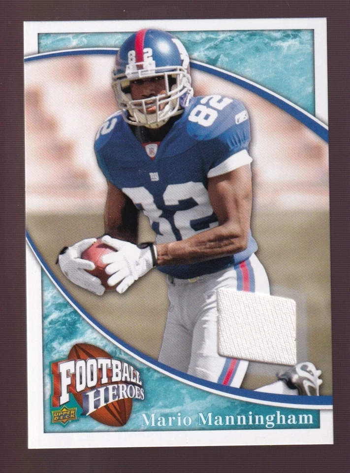 2009 Upper Deck Football Heroes Blue Retail Jerseys #RJ-MM Mario Manningham - Image 1 of 2
