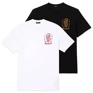 Replay T-Shirt - Mens Replay Custom Garage Snake T-Shirt - M6836.2660 - BNWT - Picture 1 of 10
