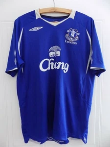 2008 Home Original Umbro Everton FC para hombre camiseta de fútbol americano grande - Imagen 1 de 6