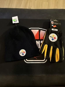 NFL Pittsburgh Steelers Hat and Gloves New - Vintage - Set-One Size Fits Most - Picture 1 of 1