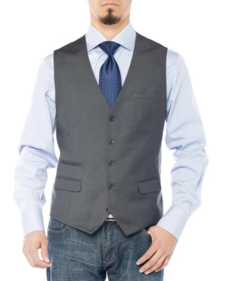 GIORGIO NAPOLI Mens Modern Fit Vest Dress Suits Waistcoat For Suit Tuxedo - Image 1 of 2