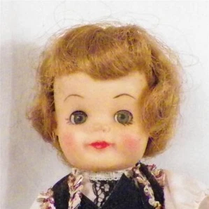 Effanbee Fluffy Doll 1965 Vinyl Dressed As Heidi 1 Shoe Missing 8 inches - Picture 1 of 7