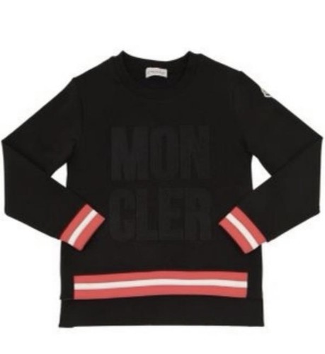 Felpa Moncler grande logo nera 10 anni 140 cm XXS