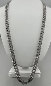 925 124.7g Sterling Silver 30” 10mm CZ Miami Cuban Link Chain Beautiful!!! - Picture 1 of 4