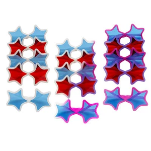 Fun Express Kids’ Patriotic Sunlight Color-Changing Star-Shaped Sunglasses - 12 - Picture 1 of 3