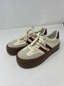 Vulcanized Retro Sports Tennis Casual Shoes Womens Size 38 (US 7.5) Thick Sole - Picture 1 of 8